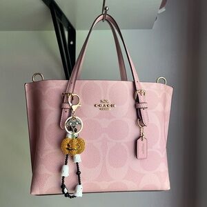 Halloween Pumpkin/ Ghost Beaded Keychain Purse Charm